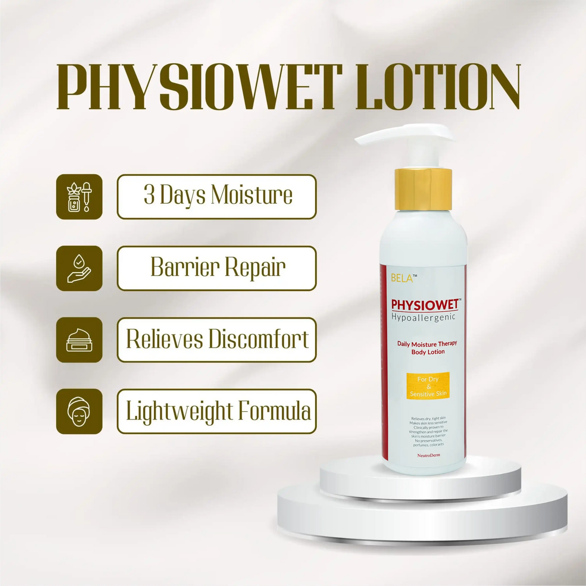 Physiowet Moisture Lotion – BELA Barrier Repair Body Lotion