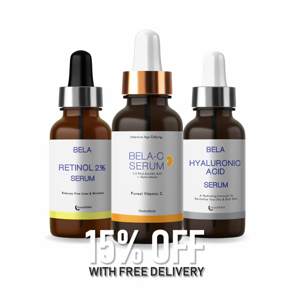 Serum Care Bundle Vitamin C, Hyaluronic & Retinol for Radiant Skin