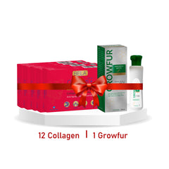 Anti-Hairfall Bundle 12xCollagen 1xGrowfur